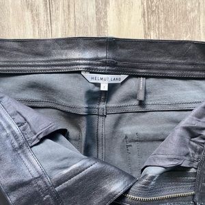 Helmut Lang Lamb leather crop pants. Color Black. Size 2. Never been worn.